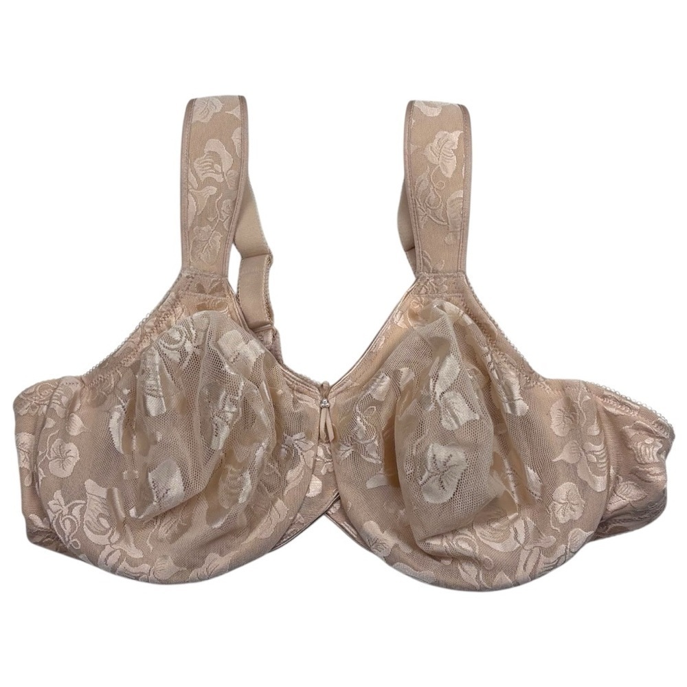 WACOAL 85567 SAND NUDE CALLA LILY JACQUARD AWARENESS UNDERWIRE BRA 42D - Picture 3 of 12